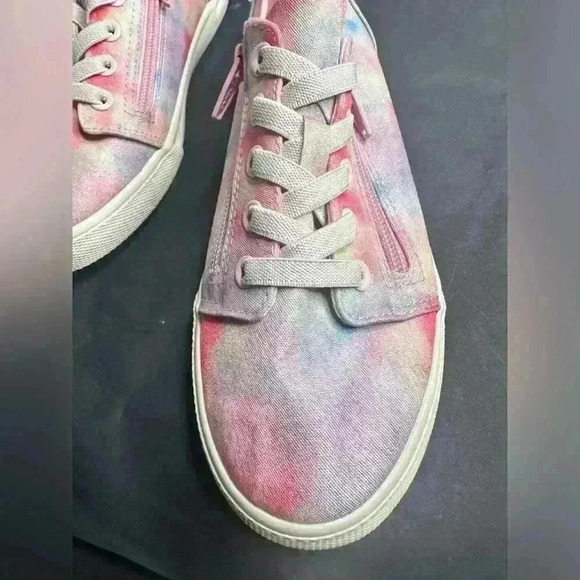 Cat & Jack Shoes Kids Girls Luka Double Zip Lace Up Sneakers Pink Fabric - Picture 4 of 11